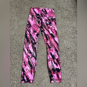 lululemon athletica Abstract Pink and Black Leggings size 6